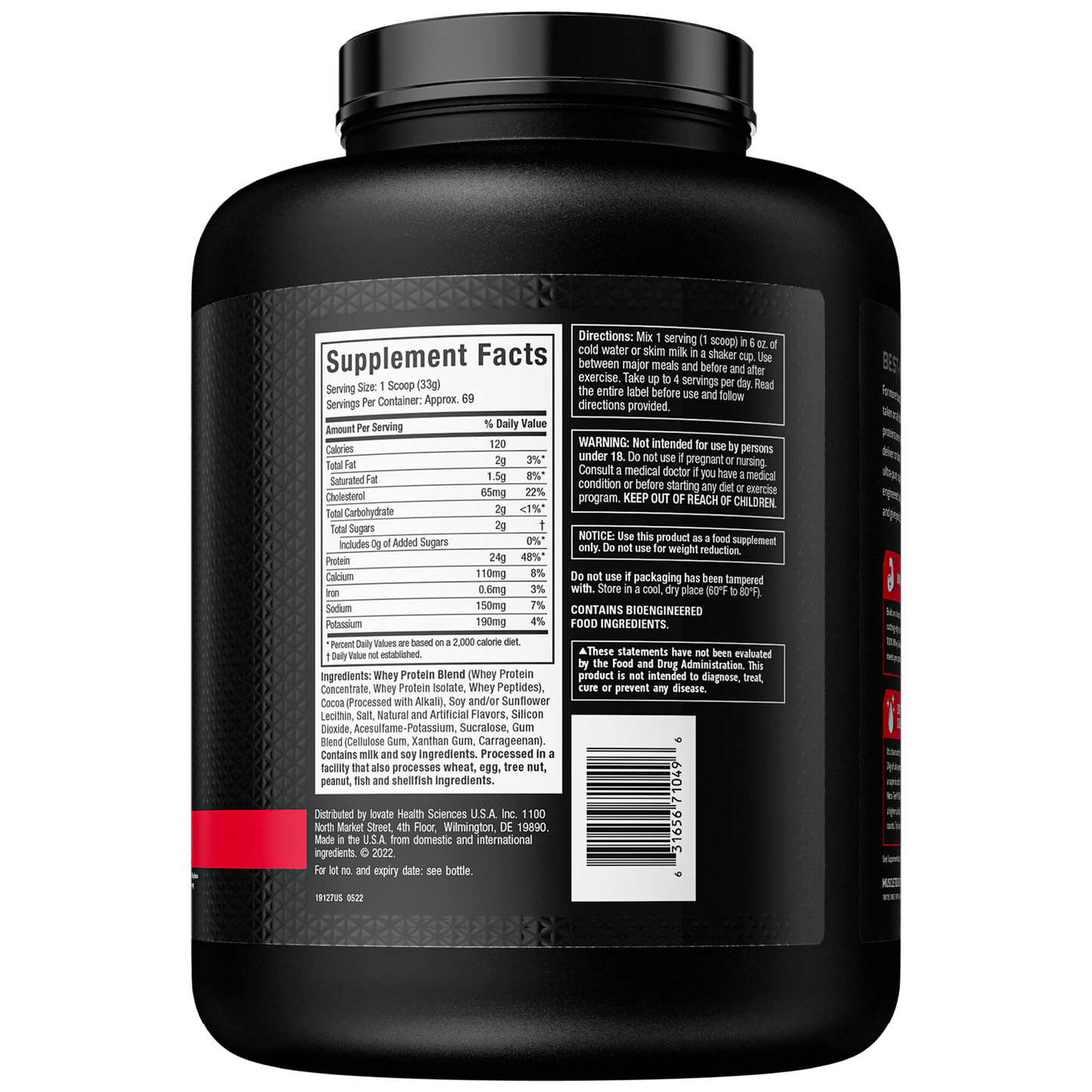 MUSCLETECH NITRO-TECH 100% WHEY GOLD DOUBLE RICH CHOCOLATE 2.27kg